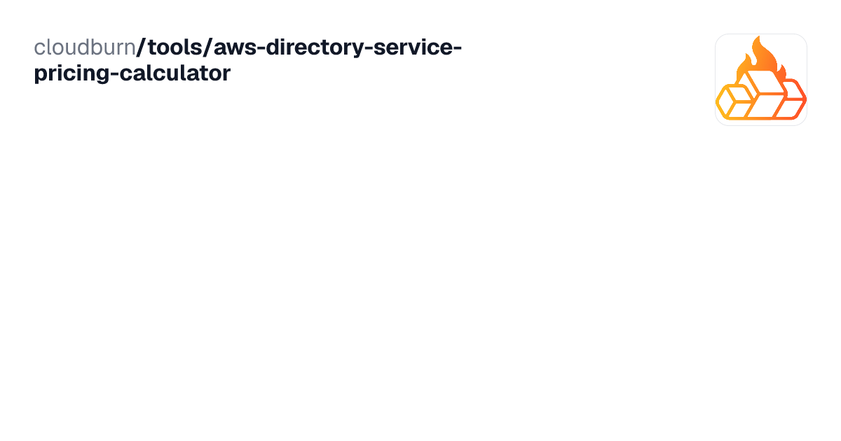 AWS Directory Service Pricing Calculator - Managed Microsoft AD Cost ...